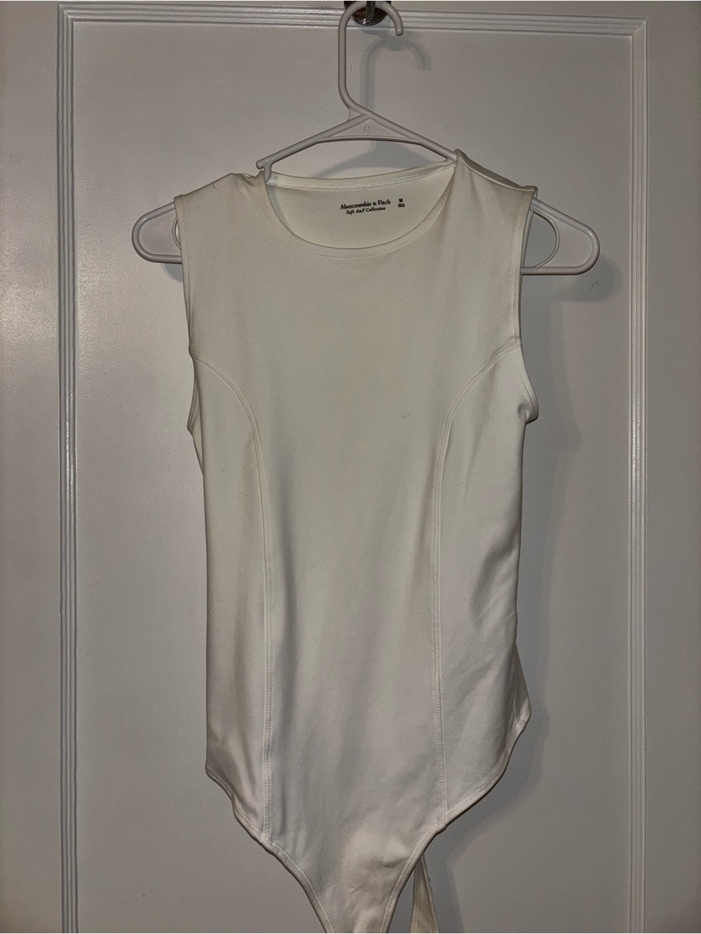 Abercrombie & Fitch White Sleeveless Bodysuit
